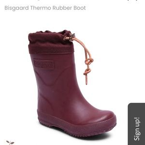 EUC Kid’s Bisgaard Thermo Rubber Boot, Red, size 12 (EU29)